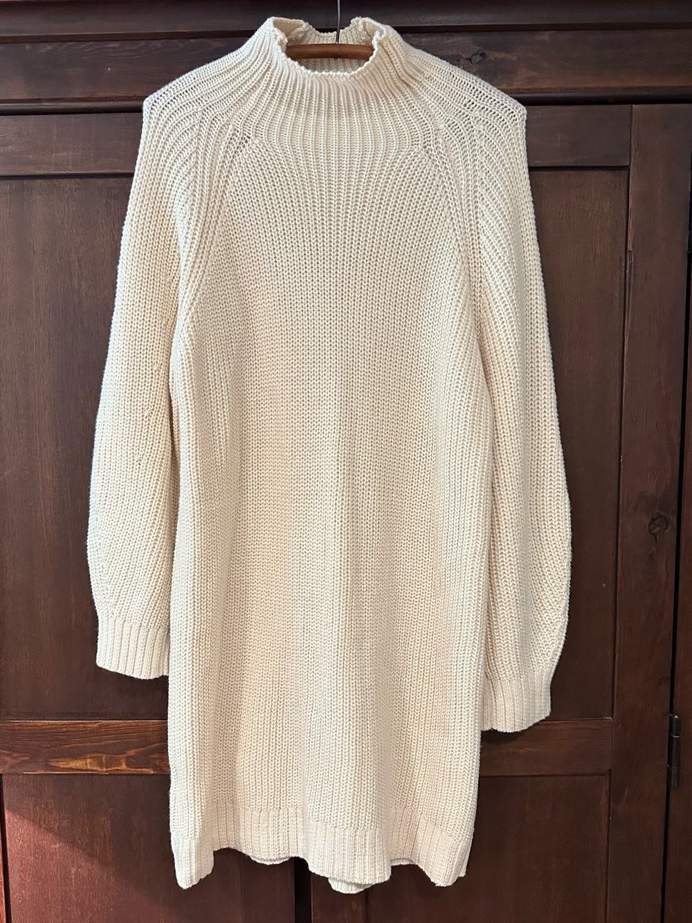 Amazon • brand new sweater dress • mock neck • cream colored